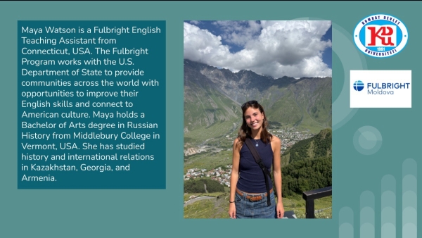 A fost organizat o lecție introductivă la limba engleză, condusă de lector invitat către programul Fulbright din Statele Unite